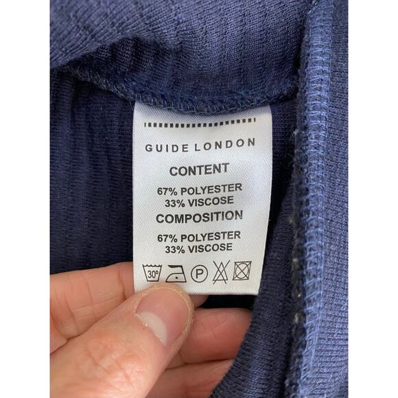 Guide London Premium Range Men's M Blue Ribbed British Design Sweater - Picture 6 of 6